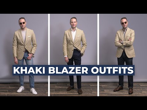 3 SIMPLE Khaki Blazer Combinations | Spring Outfits for Men 2021