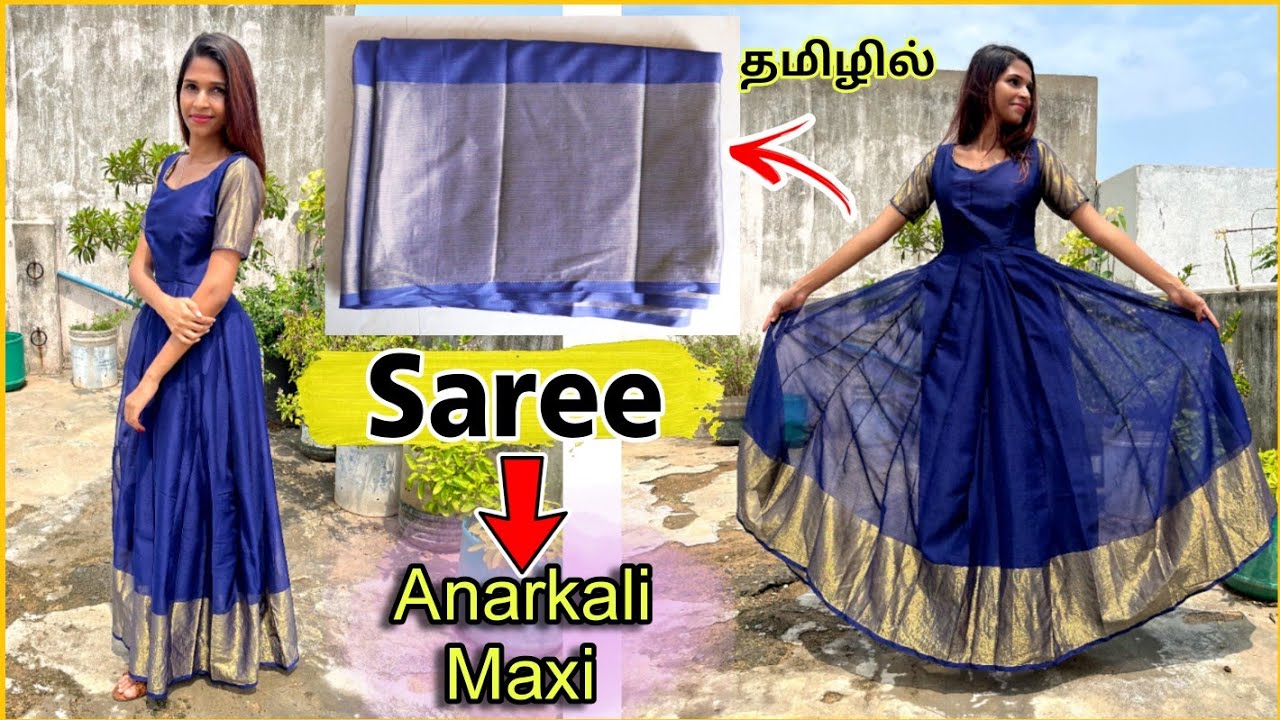 Convert Old Saree Into डिजाइनर Gown In 10mins| - YouTube