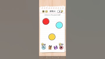 Brain test Level 9 Where is the green ball Walkthrough