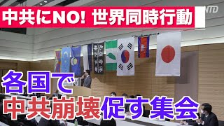 「中共にノー」世界同時行動 中共の人権迫害を暴露し 政権崩壊を促す| 國殤日