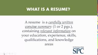 Resume Workshop Part 1 of 3