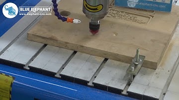 BLUE ELEPHANT cnc router 6090 horizontal type with rotary device 4 axis carving on MDF