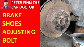 How to adjust rear Brake Shoes adjusting Bolt in Toyota cars. Years 2000 to 2022