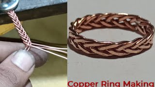 Copper Wire Ring Making. Copper Ring Making Finger Green. AR Jewellery।