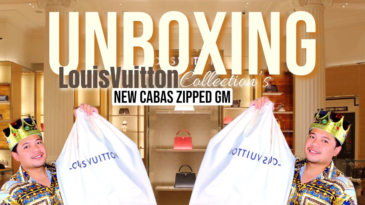 UNBOXING LOUIS VUITTON NEW CABAS ZIPPE GM TIPS HOW TO TAKE CARE OF YOUR LV  BAG 