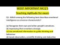 Most important mcq's teaching aptitude