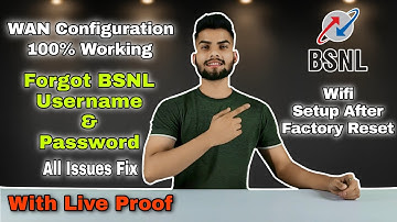 How to Configuration BSNL WiFi At Home | Factory Reset Router | WAN Configuration Not Showing Error