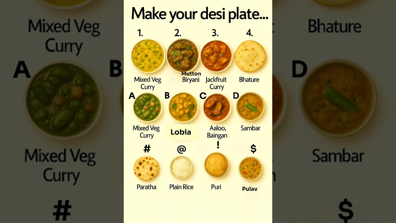🍛 Build Your Dream Desi Plate! 🇮🇳🔥