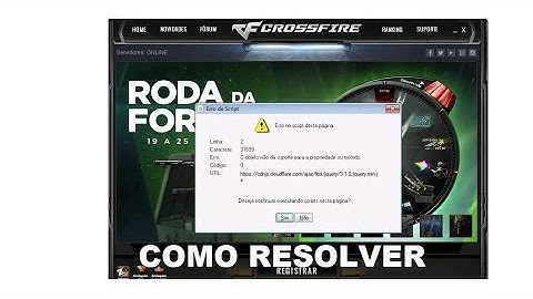 [TUTORIAL] Como resolver  Erro de script  no CrossFire