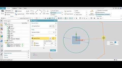 NX 12.0 Tutorial Tamil 10 : Polygon | Sketch | NX | Unigraphics