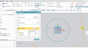 NX 12.0 Tutorial Tamil 10 : Polygon | Sketch | NX | Unigraphics