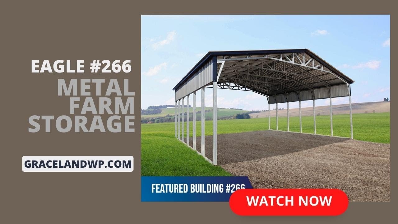 32x30x12 Commercial Metal Carport 266 Eagle Carports Lead Time 2
