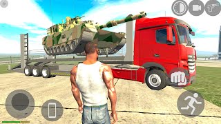 Indian Bikes Driving 3D Military Tank Transporter Truck Porsche Car Simulator - Android Gameplay. screenshot 1