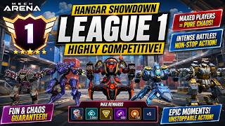 ONE MISTAKE = INSTANT DEFEAT 😱🔥 LEAGUE 1 IS BRUTAL! | Hangar Showdown | Mech Arena