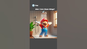 Mario Loves Cold Showers🧊🚿 #mario #aigenerated #memes #chatgpt #shorts #funny #comedyvideos #ai