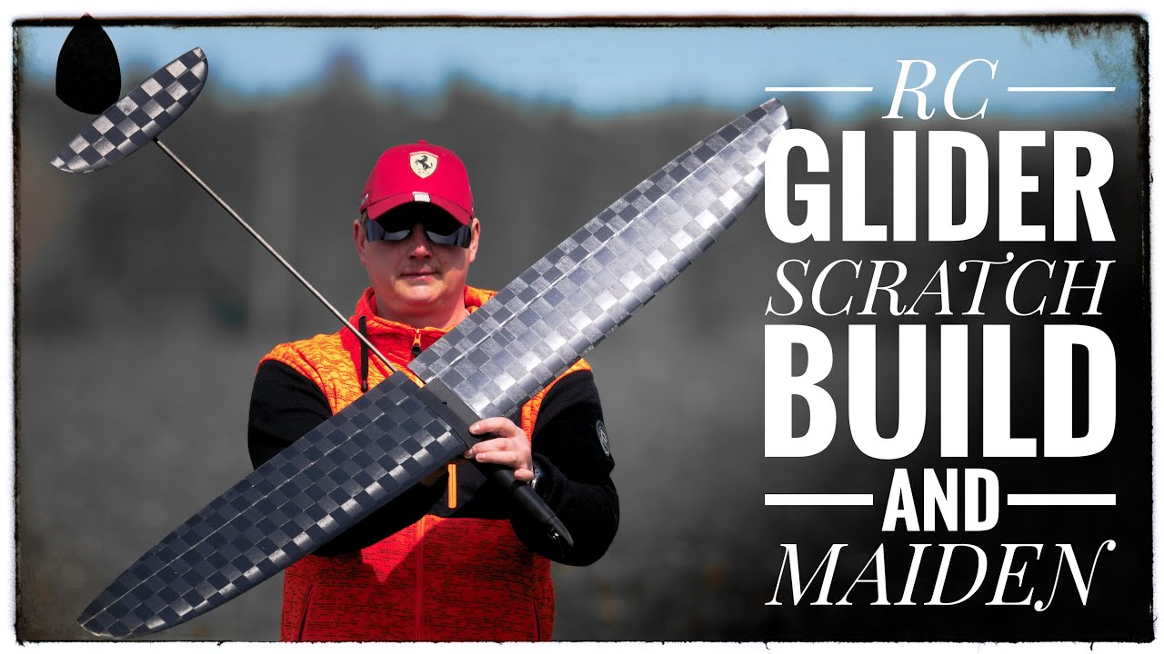DLG F3K style RC electric glider, Scratch build, carbon fiber Vacuum
