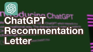 ChatGPT Recommendation Letter