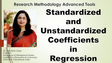 Standardized and Unstandardized Coefficient in Regression(regression)(path analysis)