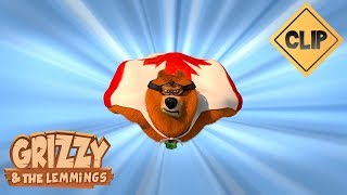 Grizzy as a super-hero to the rescue of the she-bear ! - Grizzy & the Lemmings