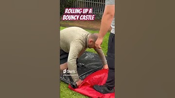 Deflating a bouncy castle 🏰 #bounce #inflatable #inflatables #job #working #shorts