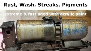 Rost, Wash, Streaks, Pigmente Rheinmetall Kesselwagen - Extrem Schnell Gealtert