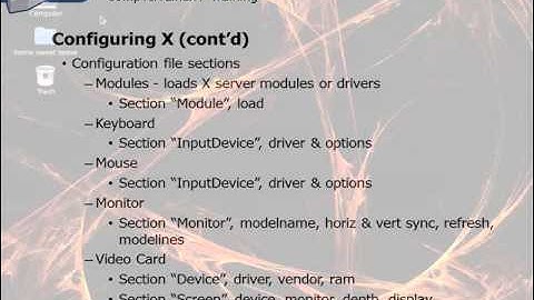 Lesson 18 -- X11 Installation and Configuration