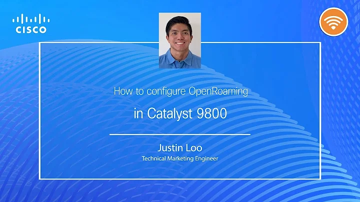 Configure OpenRoaming in the Cisco Catalyst 9800