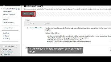Creating a Discussion Forum - Blackboard Learn