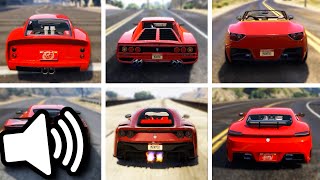 ALL GTA 5 Ferraris with REAL sounds 🔊