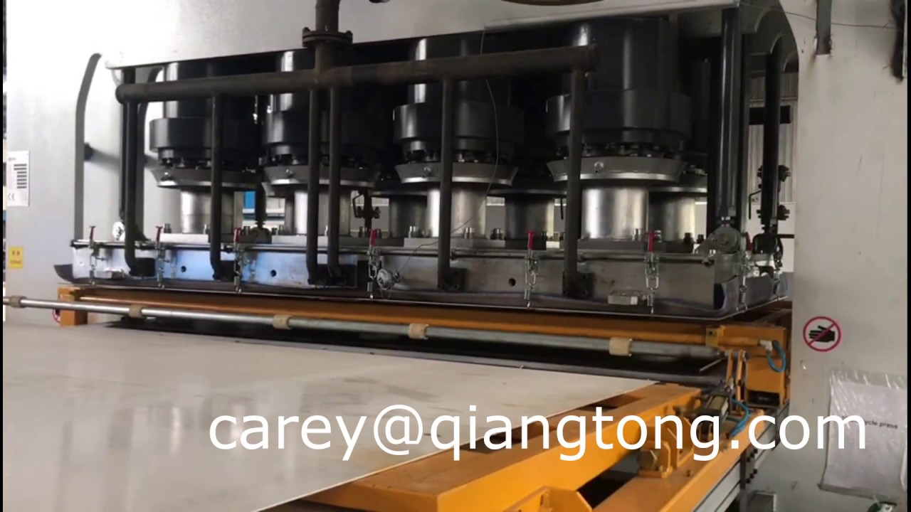 mdf short cycle melamine lamination hot press machine, mdf short cycle