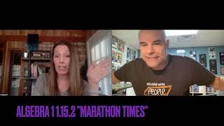 Algebra 1 1.15.2 "Comparing Marathon Times"