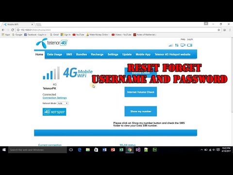 how to reset telenor 4g evo and cloud device username password