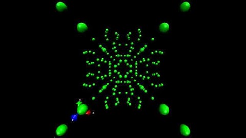 [Top view] Dissipative Hydrodynamics, Settling of 6x6x6 non-Brownian particle array