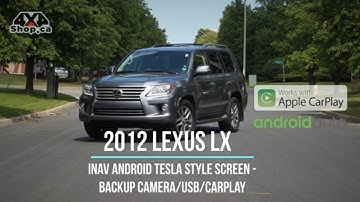 INAV Tesla Style Android screen 2012 Lexus LX Navigation backup camera Apple CarPlay Android Auto