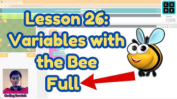 Code.org Lesson 26 Variables with the Bee | Express Course 2024 | Code.org Answer