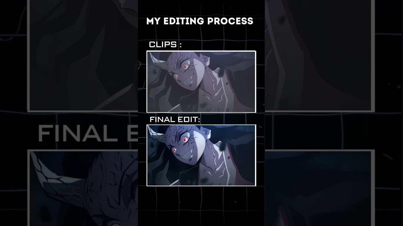 Raw v\s Editted 4k 💯 #aftereffects #editing #demonslayer #anime #akaza