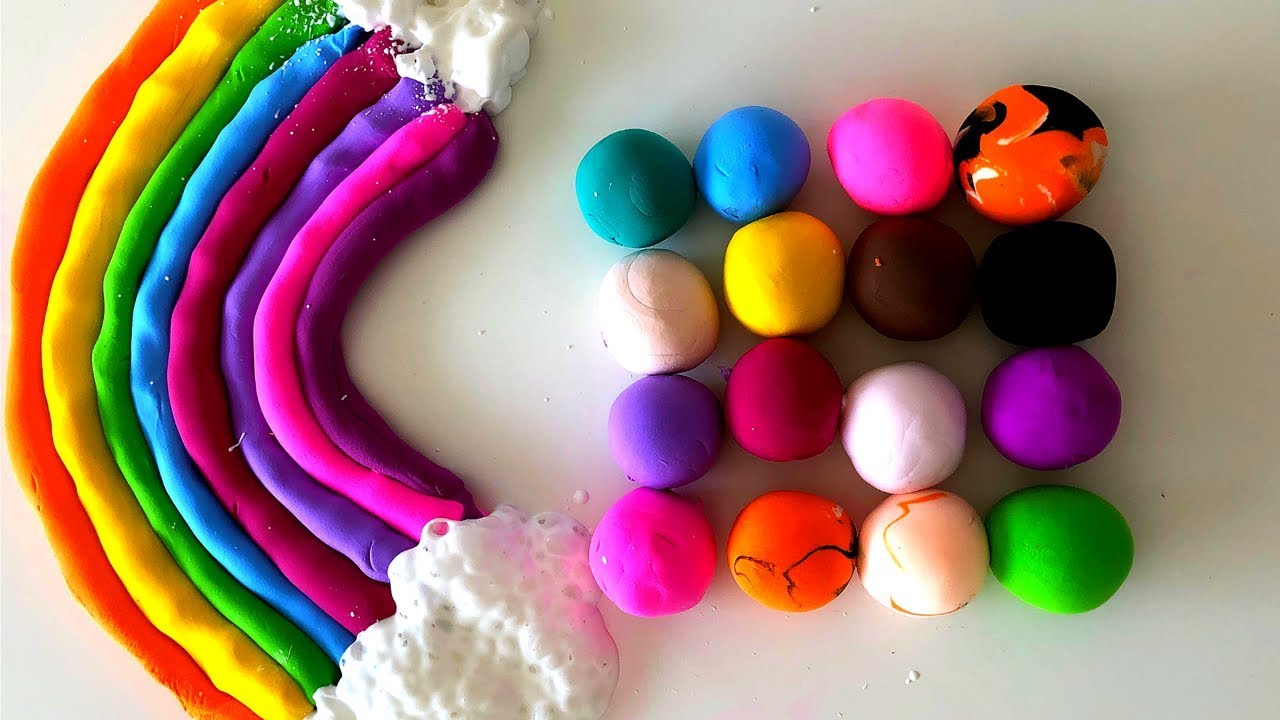 ADDING TOO MUCH CLAY INTO SLIME! Rainbow Clays YouTube
