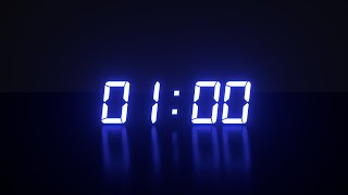 1 Minute Timer with Glowing Digital Numbers and Alarm sound