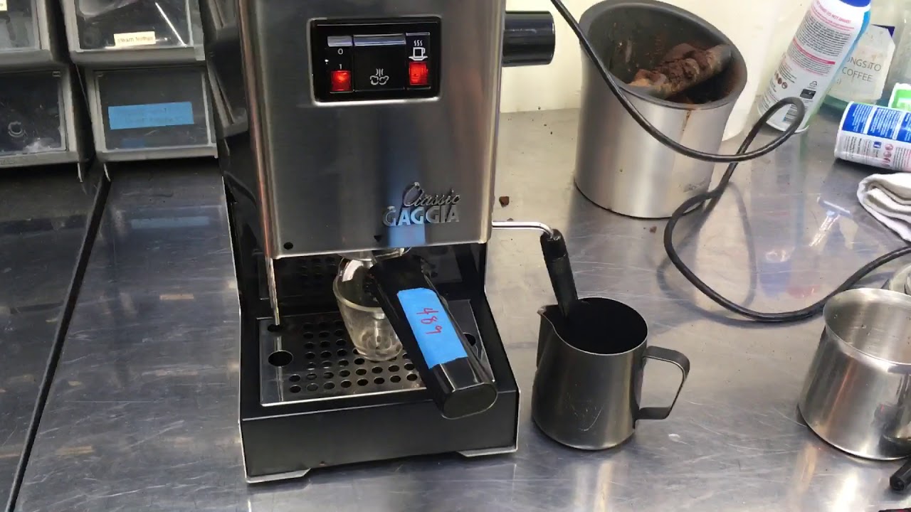 Low steam pressure Gaggia Classic Test 1489 YouTube