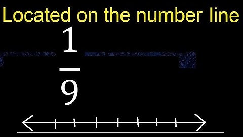 Located 1/9 on the number line , locate fractions on the number line . represented