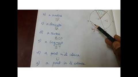 Finding radius diameter sector segment chord in a circle |Ncert class 6 Maths Exercise 4.6(3)