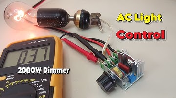 How to Install & Test a 2000W AC Light Dimmer for Brightness Control