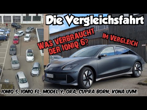 Verbrauch des Hyundai Ioniq 6 - Die Vergleichsfahrt - im Winter -