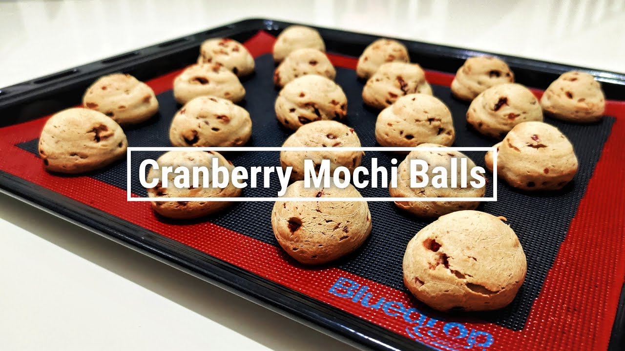 蔓越莓麻糬麵包 免預拌粉簡單做法｜How to make Cranberry Mochi balls 縮圖