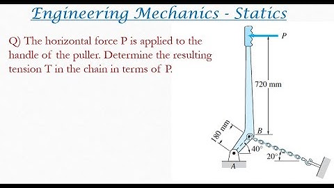 Engineering mechanics solved problem on equilibrium of forces  Statics problems 26