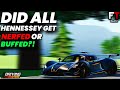 Did ALL Hennessey GET Nerfed OR Buffed In Roblox Driving Empire??