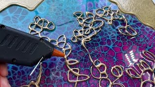 видео: Термоклеевой пистолет Fluidart с золотыми ячейками из смолы картинка: Термоклеевой пистолет Fluidart с золотыми ячейками из смолы