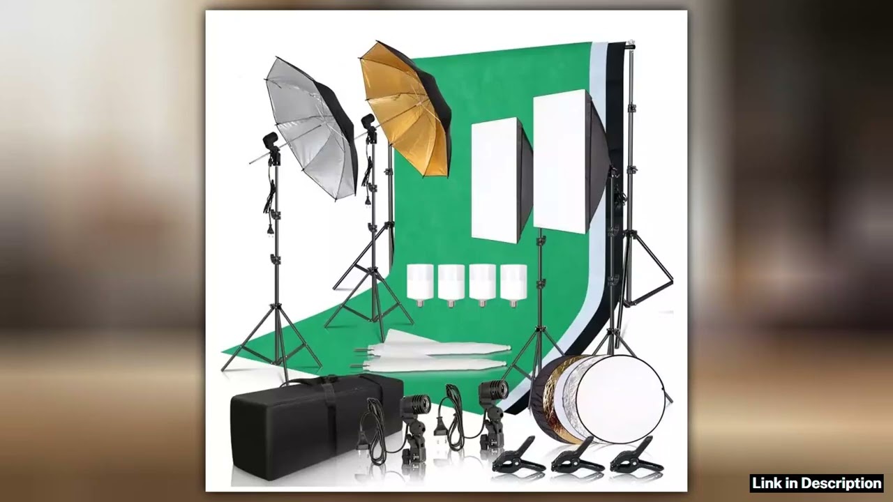 Photography Photo Studio Softbox Lighting Kit With 26x3M Background Frame 3pcs Backdrops Tripod Sta