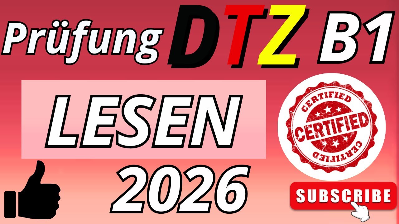 Neuste - B1 Prüfung - Lesen - G.A.S.T DTZ 2026 TEST- DTZ  Mit Lösung