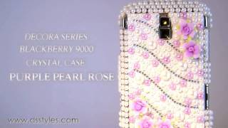 Decora Crystal Case Purple Pearl Rose For Blackberry 9000 From Dsstyles